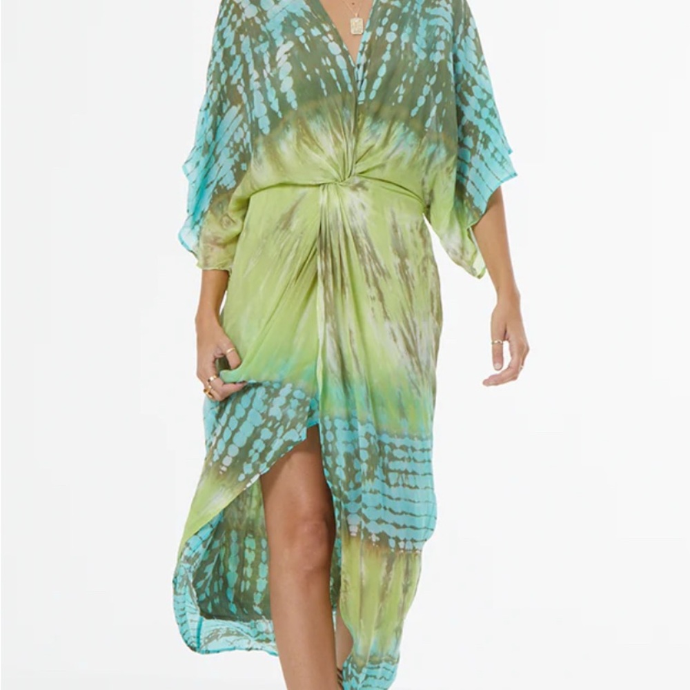 YFB Siren chiffon dress in Aquatica Gaia Tie-Dye Wash Dress brand new